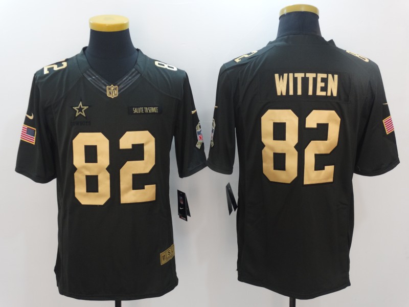 Men's Dallas Cowboys Jason Witten #82 Black Jersey